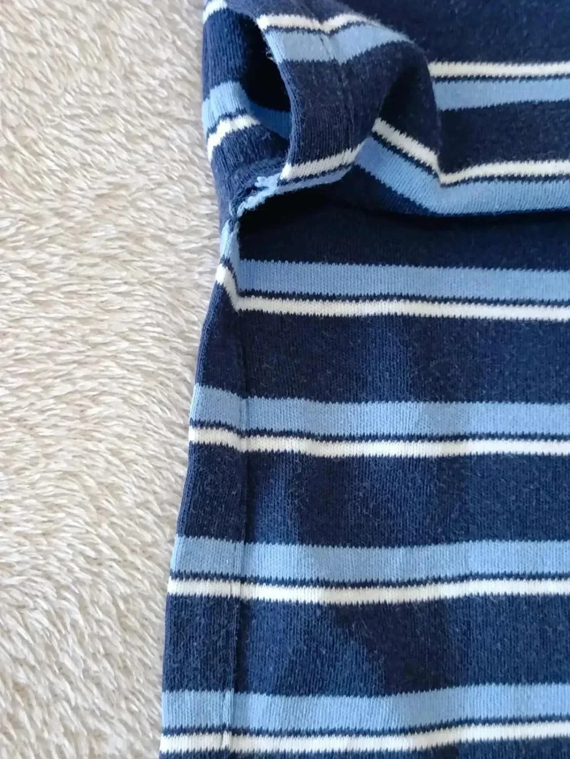 Polo Ralph Lauren marine met blauwe en witte strepen, groen geborduurd logo, maat M – photo 5
